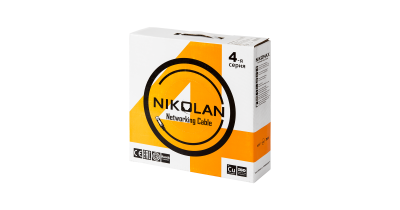 Кабель NIKOLAN U/UTP, 4 пары, Кат.6, 23 AWG, внешний, PE, 305м/100м 