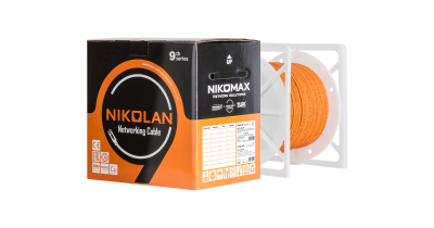 Кабель NIKOLAN U/UTP, 4 пары, Кат.5e, 24 AWG, внутренний, PVC, 305м 