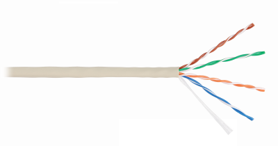 Кабель NIKOLAN U/UTP, 4 пары, Кат.5e, 24 AWG, внутренний, PVC, 305м 